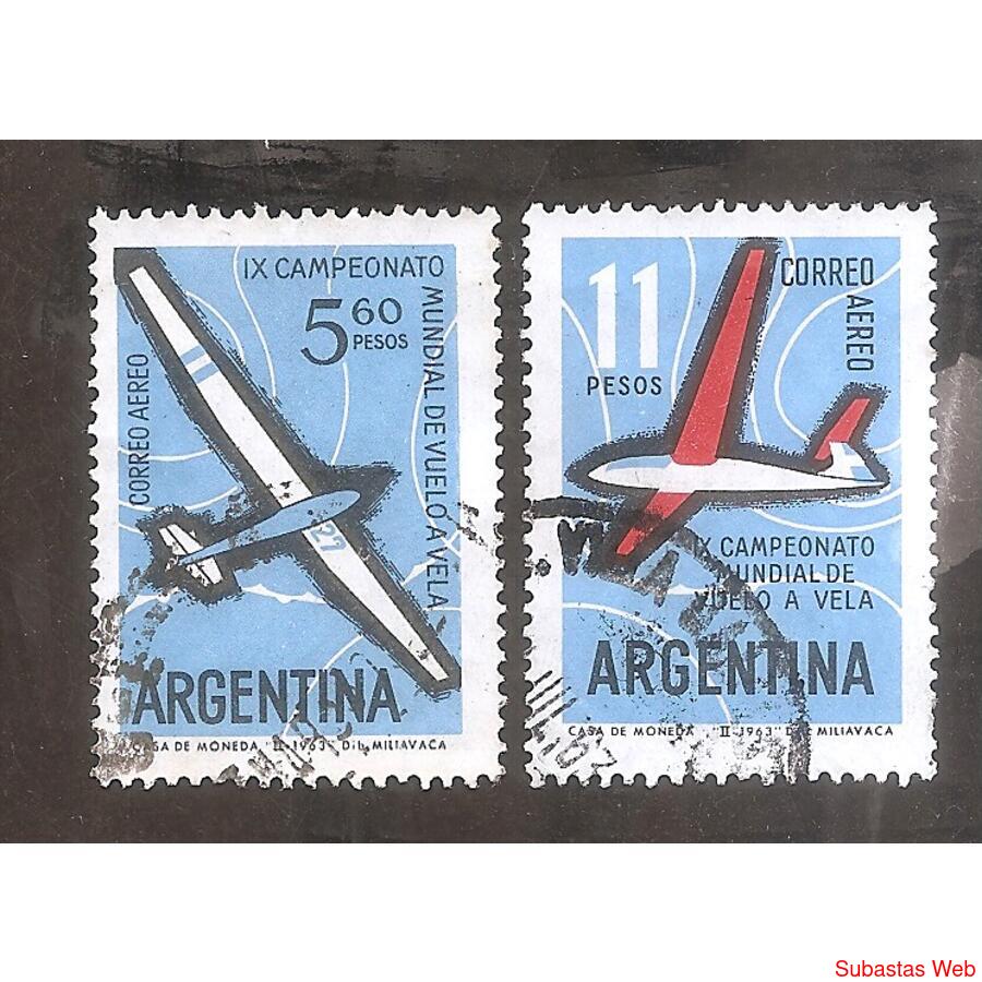 ARGENTINA 1963 (MT89-90 Aereas) CAMPEONATO DE VUELO A VELA U