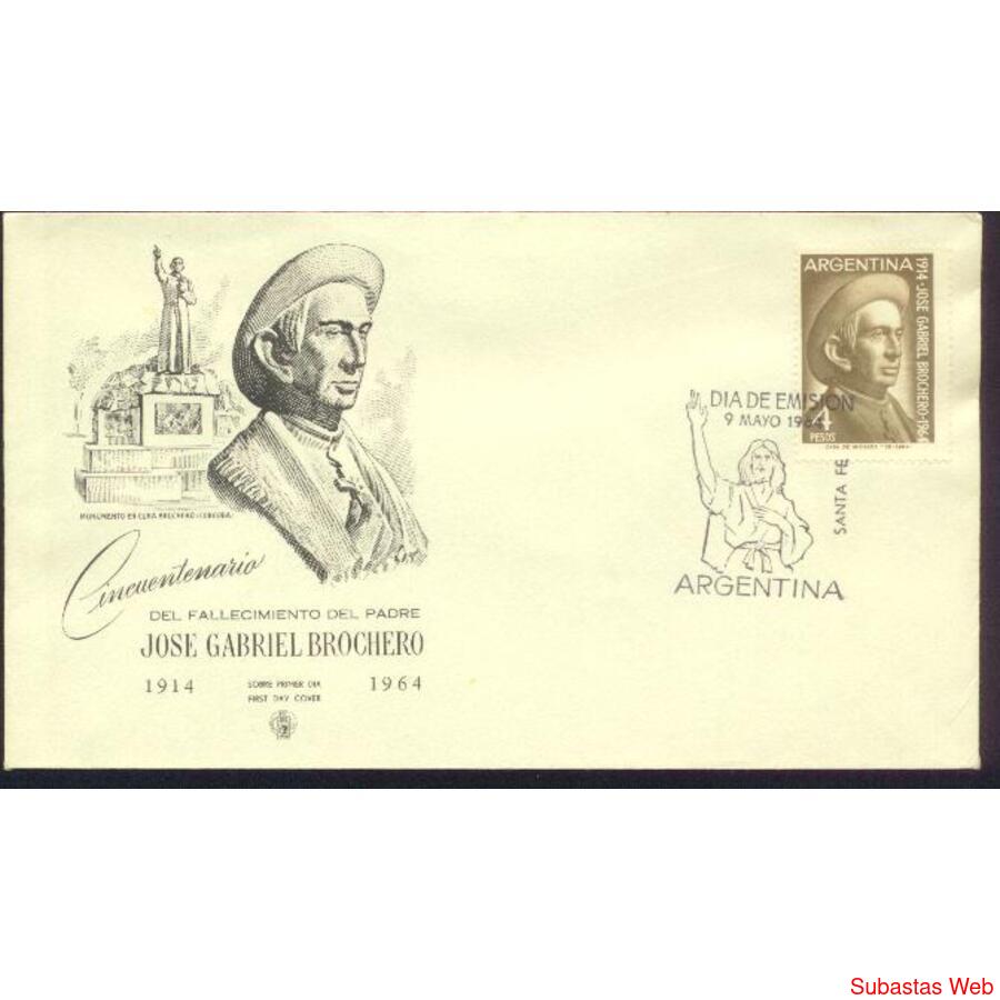 ARGENTINA 1964(686) SOBRE PDE:  CURA BROCHERO