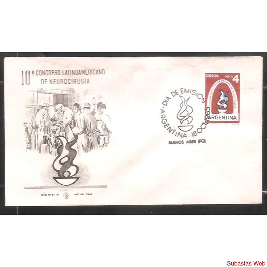 ARGENTINA 1963(676) SOBRE PDE: CONGRESO DE NEUROCIRUGIA