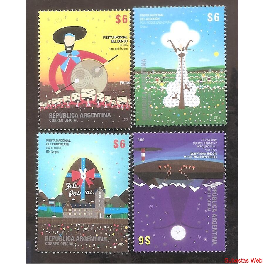 ARGENTINA 2015(4082-85) FIESTAS POPULARES  VIII  MINT