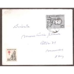 ARGENTINA  1966  SOBRE CIRCULADO NUMERO 159D