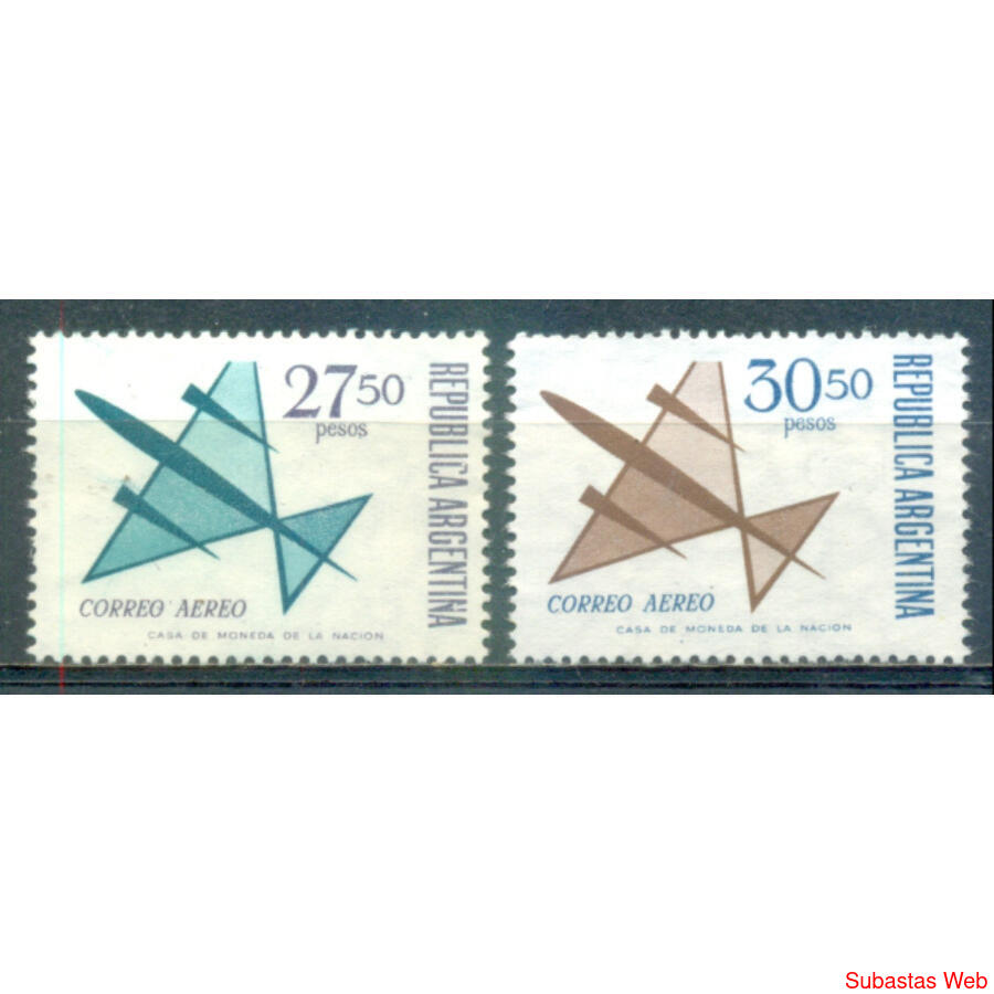 ARGENTINA JG1339 + 1340 AVIONCITOS ESTILIZADOS NUEVOS U$5.50