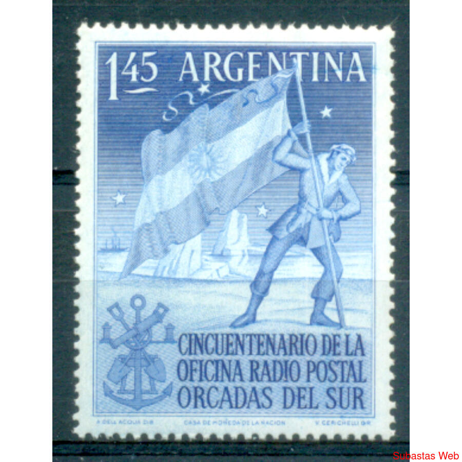 ARGENTINA GJ1025 OFICINA POSTA ORCADAS DEL SUR. SELLO NUEVO