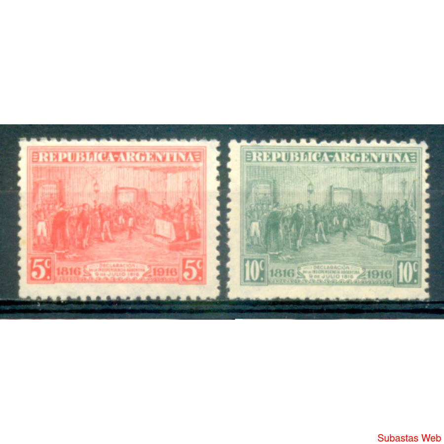 ARGENTINA GJ 403/404 CENTENARIO INDEPENDENCIA NUEVO U$3,20