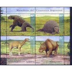 ARGENTINA 2001(BLOCK 98)  MAMIFEROS DEL CENOZOICO  MINT