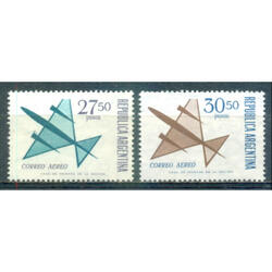 ARGENTINA JG1339 + 1340 AVIONCITOS ESTILIZADOS NUEVOS U$5.50