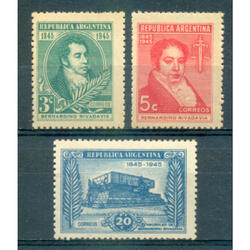 ARGENTINA. GJ923/925. CENTENARIO DE RIVADAVIA SERIE NUEVA