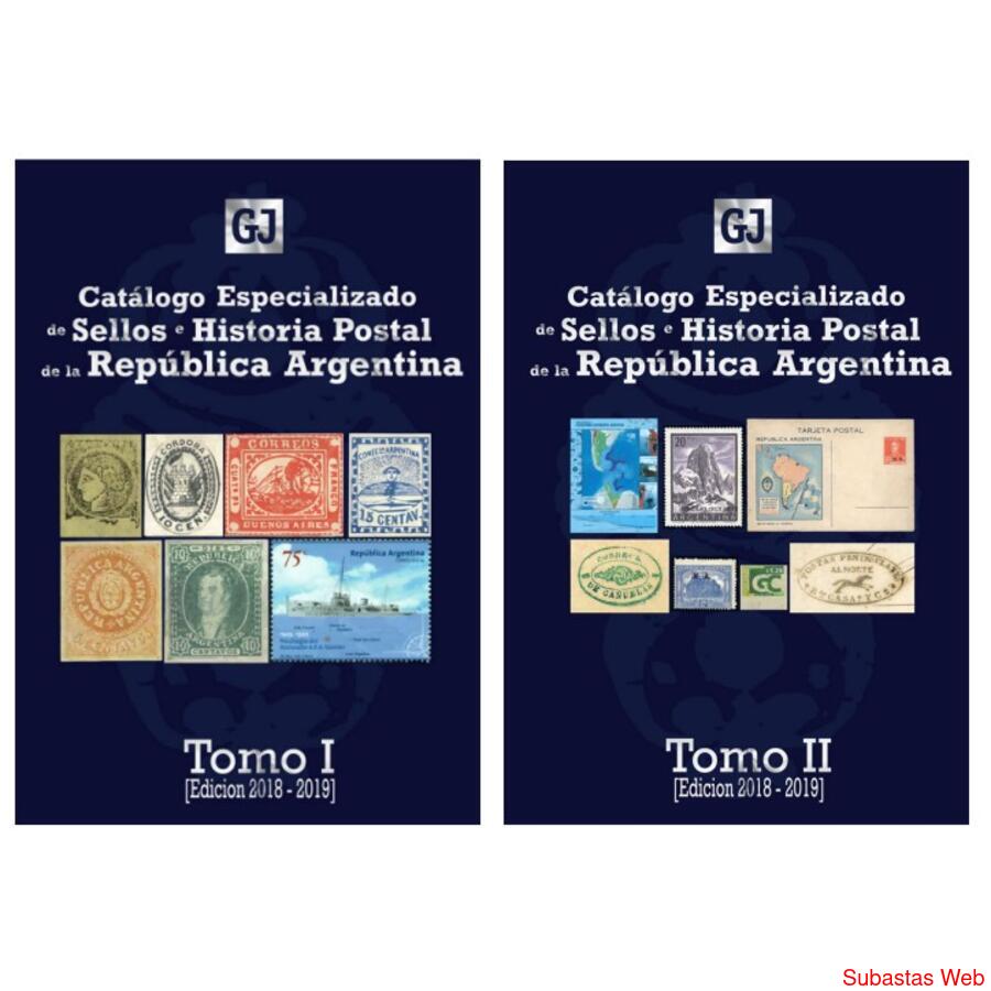 CATALOGO GJ de SELLOS ARGENTINOS GJ 2019 En DOS TOMOS.