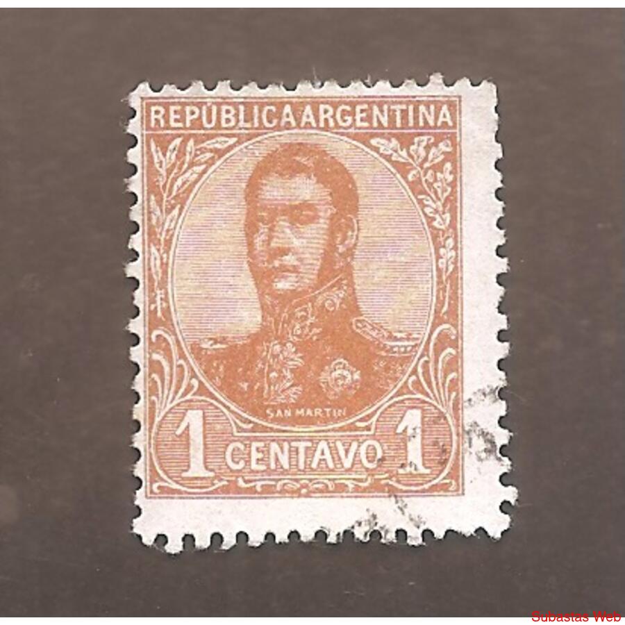 ARGENTINA 1908(133) SAN MARTIN EN OVALO C/FILI  USADA