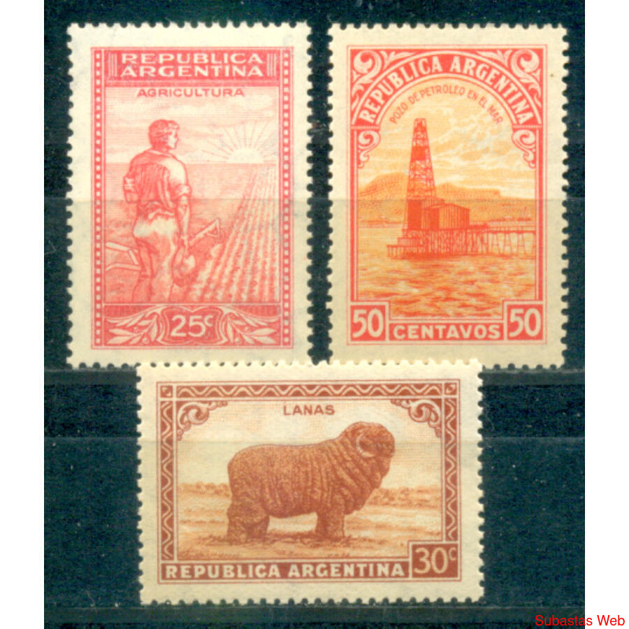 ARGENTINA GJ756 + GJ757 + GJ759 - PROC. & RIQ. NUEVOS U$3.20