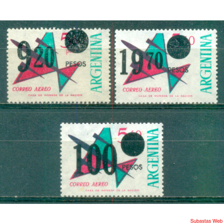 ARGENTINA JG1694/1696 AÉREOS SOBRECARGADOS SERIE NUEVA U$ 4