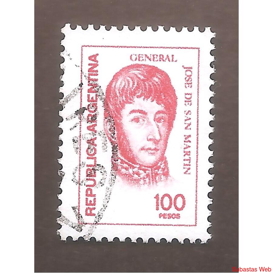 ARGENTINA 1977(1089)SAN MARTIN TAMAÑO REDUCIDO  USADA