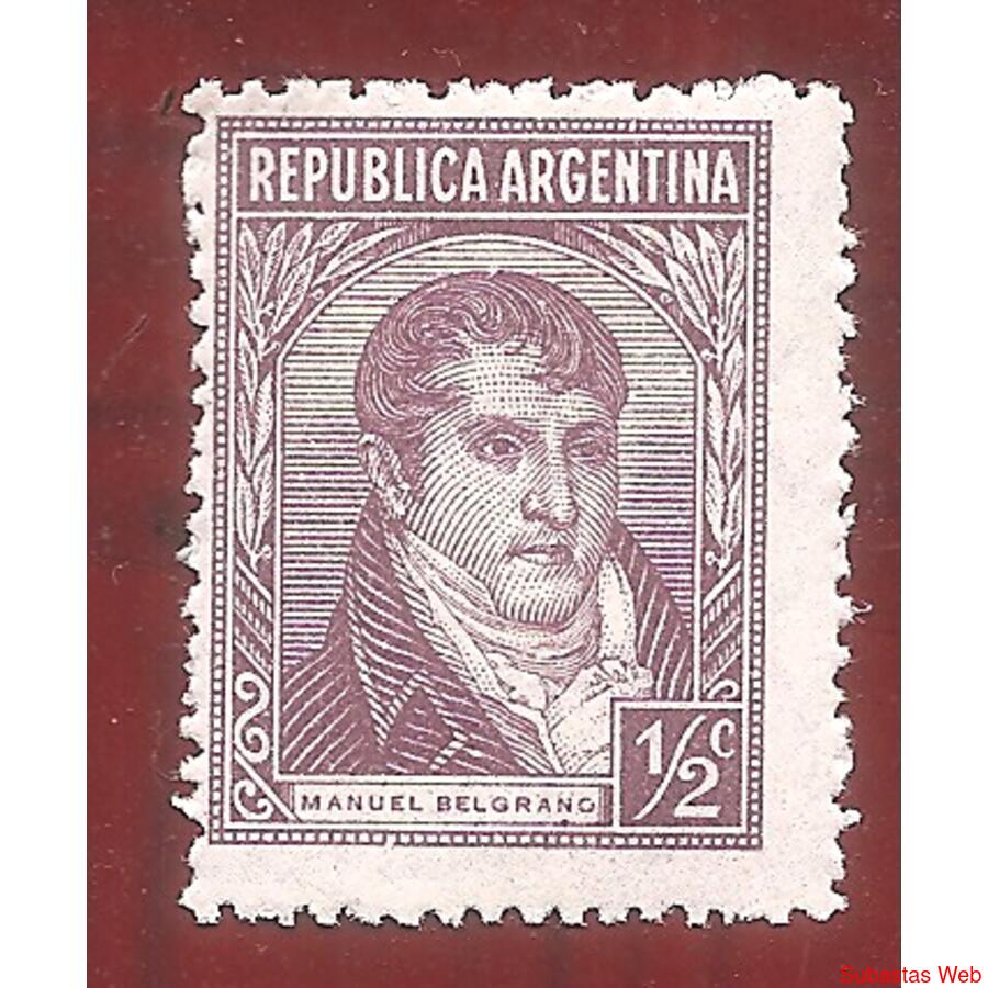 ARGENTINA 1935(363) PROC. Y RIQUEZAS: BELGRANO  MINT