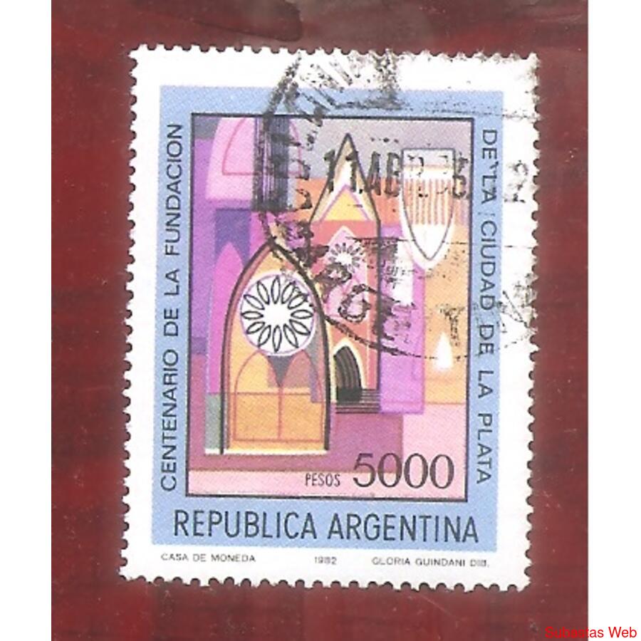 ARGENTINA 1982(1376) CENTENARIO  DE LA PLATA  USADA