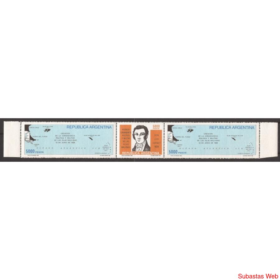1982 - ISLAS MALVINAS - Impresos en se-tenant