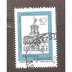 ARGENTINA 1978(1146d) CABILDO DE SALTA FLUO Y NEUTRO  USADA