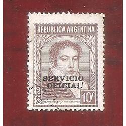 ARGENTINA 1935(395-342) PROC. Y RIQ. RIVADAVIA TIPO III  SO