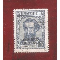 ARGENTINA 1945(447-355) PROC. Y RIQ. GUEMES  SO.  12mm  USAD