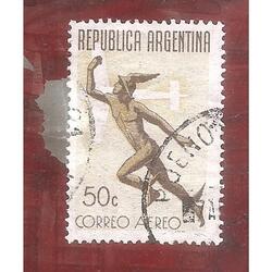 ARGENTINA 1942(A26) AEREO EMISION DEFINITIVA OFFSET, USADA