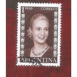 ARGENTINA 1952(525) EFIGIE DE EVA PERON SIN NOMBRE  USADA