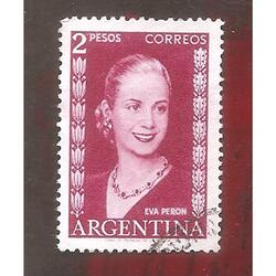 ARGENTINA 1952(531) EFIGIE DE EVA PERON CON NOMBRE USADA