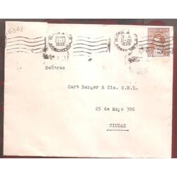 ARGENTINA  1939  SOBRE CIRCULADO NUMERO 63AF