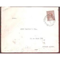 ARGENTINA 1939  SOBRE CIRCULADO NUMERO 63AH