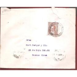 ARGENTINA 1939  SOBRE CIRCULADO NUMERO  63L