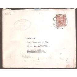 ARGENTINA 1939  SOBRE CIRCULADO NUMERO 63Q