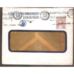 ARGENTINA  1939  SOBRE CIRCULADO NUMERO  63W