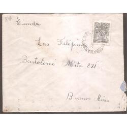 ARGENTINA  1944 SOBRE CIRCULADO NUMERO  84A