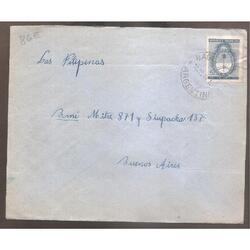 ARGENTINA 1944  SOBRE CIRCULADO NUMERO  86E