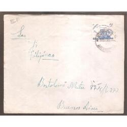 ARGENTINA  1944 SOBRE CIRCULADO NUMERO  86F