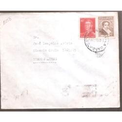 ARGENTINA 1957 SOBRE CIRCULANO  NUMERO  125B