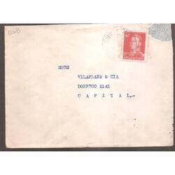 ARGENTINA 1957 SOBRE CIRCULADO NUMERO  126B