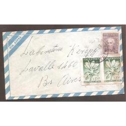 ARGENTINA 1957 SOBRE CIRCULADO NUMERO 126H
