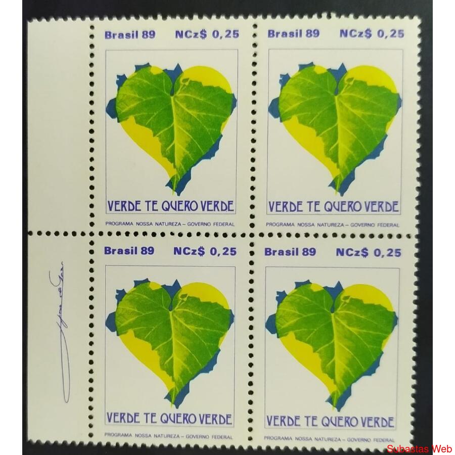 BRASIL AÑO 1989, SCOTT 2165, CUADRITO MINT