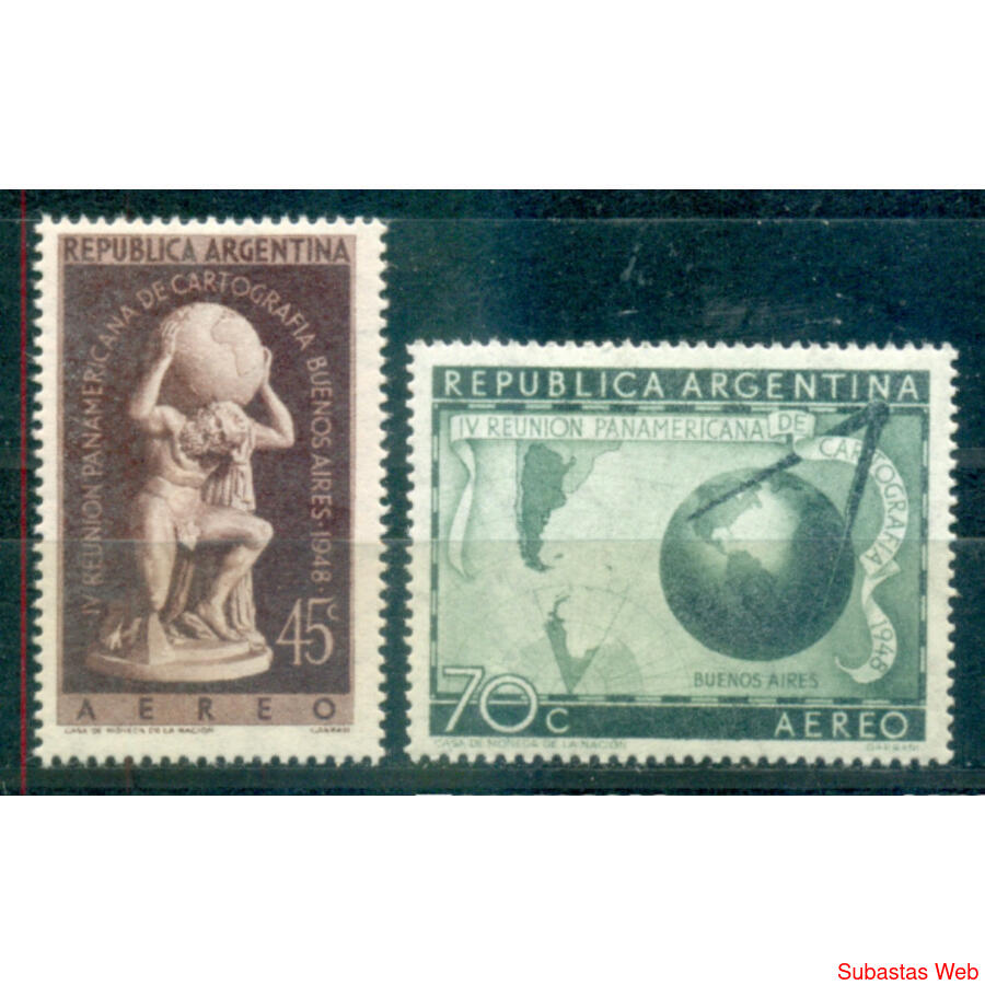 ARGENTINA GJ962 + GJ971. CARTOGRAFIA SERIE MINT. U$ 2.00