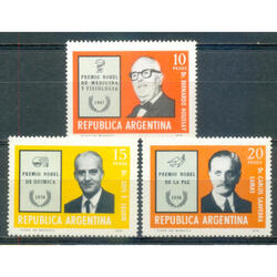 ARGENTINA GJ1734/1736 PREMIOS NOBEL ARGENTINOS SERIE MINT