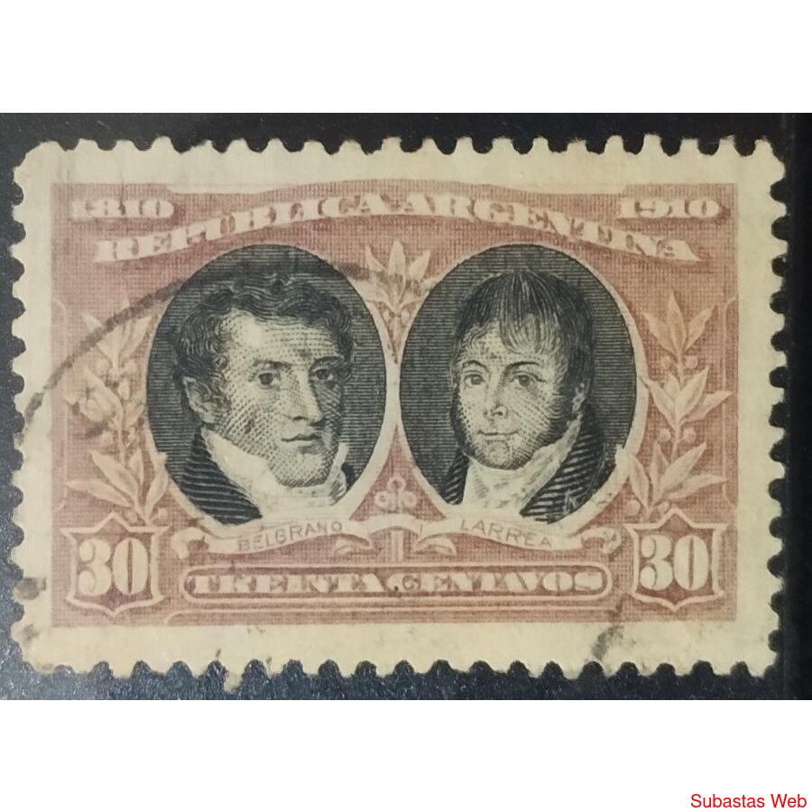 ARGENTINA AÑO 1910, GJ 310, USADA