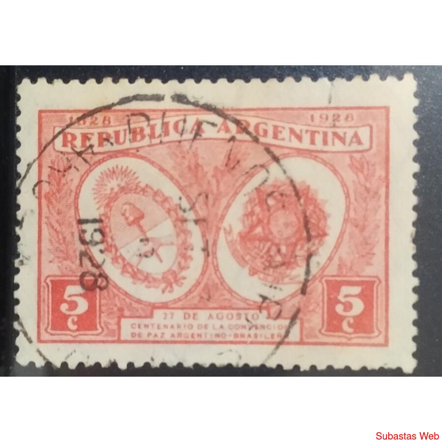 ARGENTINA AÑO 1928, GJ 655, USADA
