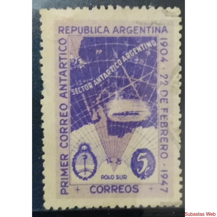 ARGENTINA AÑO 1947, GJ 943, USADA