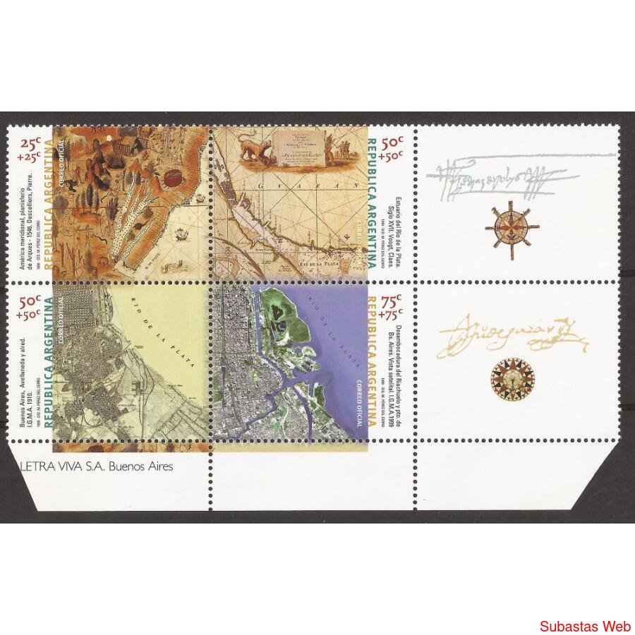 1999 - FILATELIA ARGENTINA - CARTOGRAFIA -