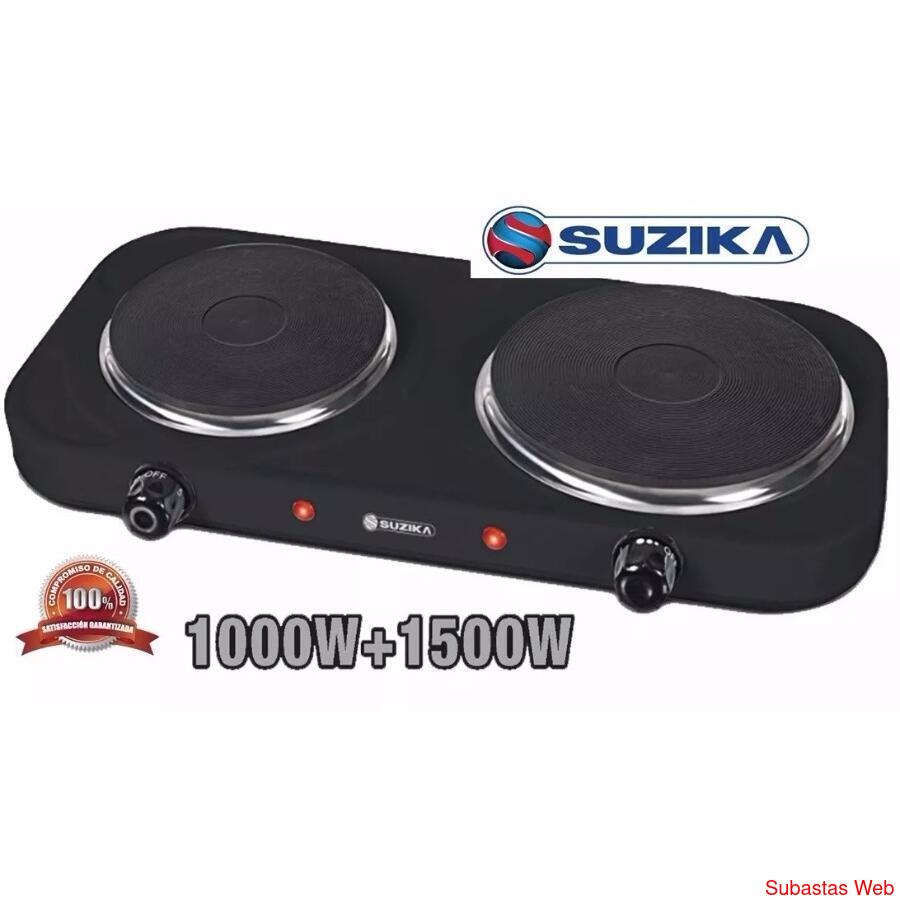 ANAFE ELECTRICO 2 HORNALLAS SUZIKA SZ-CE016 NEGRO 220V 2500