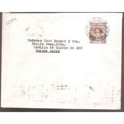 ARGENTINA 1939  SOBRE CIRCULADO NUMERO  63AK