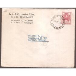 ARGENTINA  1947  SOBRE CIRCULADO NUMERO  93C