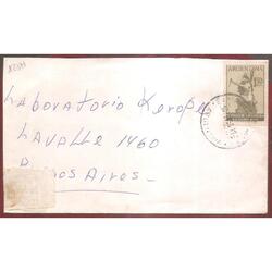 ARGENTINA  1956  SOBRE CIRCULADO  NUMERO  123H
