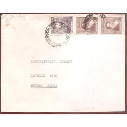 ARGENTINA  1957  SOBRE CIRCULADO NUMERO 126Ñ
