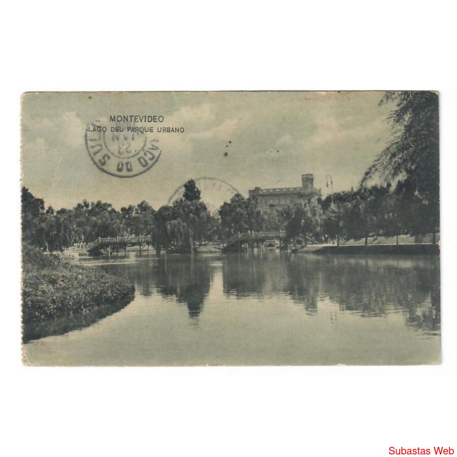 URUGUAY • MONTEVIDEO • LAGO DEL PARQUE URBANO • 1925