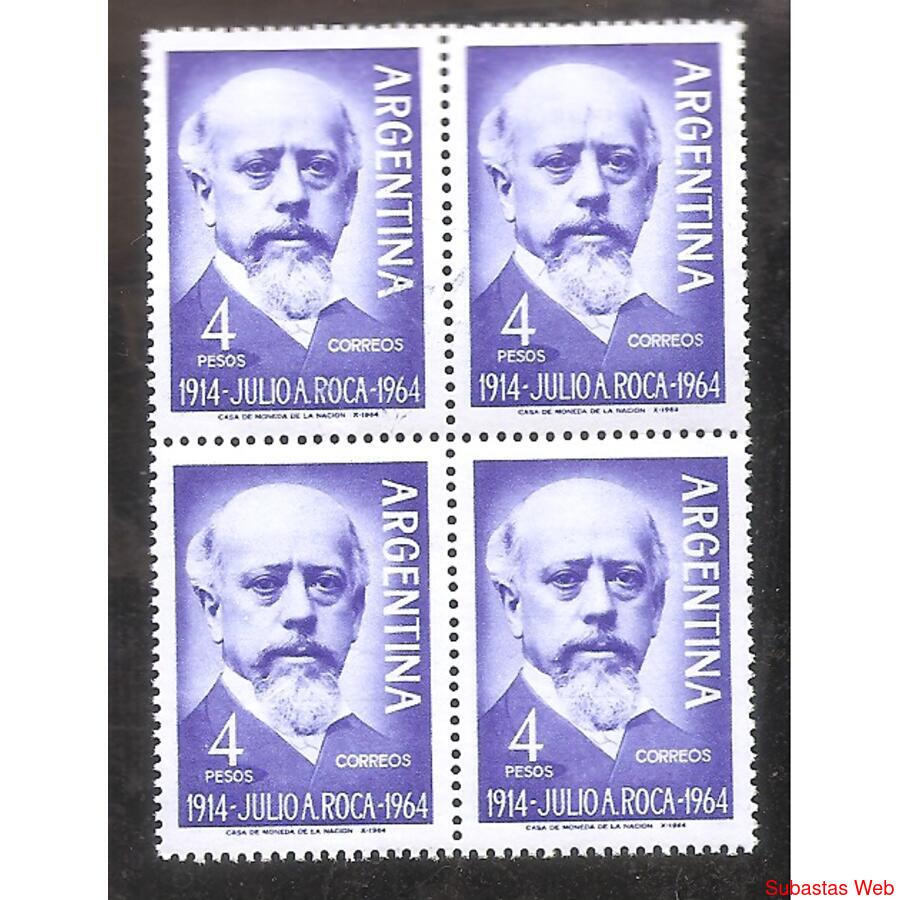 ARGENTINA 1964(MT697) CUADRITO FALLECIMIENTO DE ROCA MINT